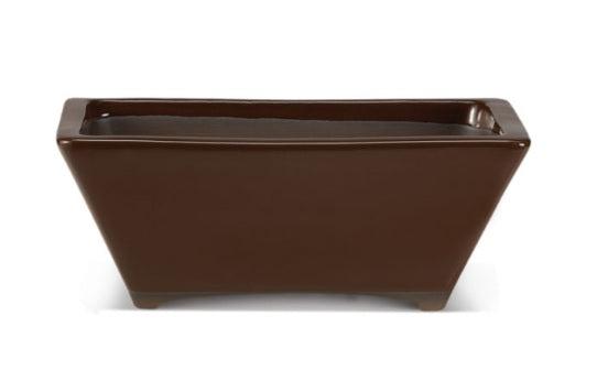 VASO BONSAI MILANO 26,6X19,9 SMALTATO COLOR CUOIO - 3 MISURE DISPONIBILI