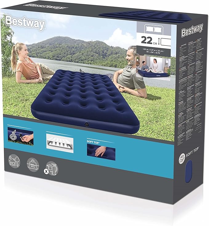 Materasso da Campeggio in Velluto 1.91m x 1.37m x 22cm - GENT0230067002