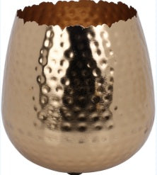 VASO METALLO ORO MARTELLATO 18X18CM - KOA67101490
