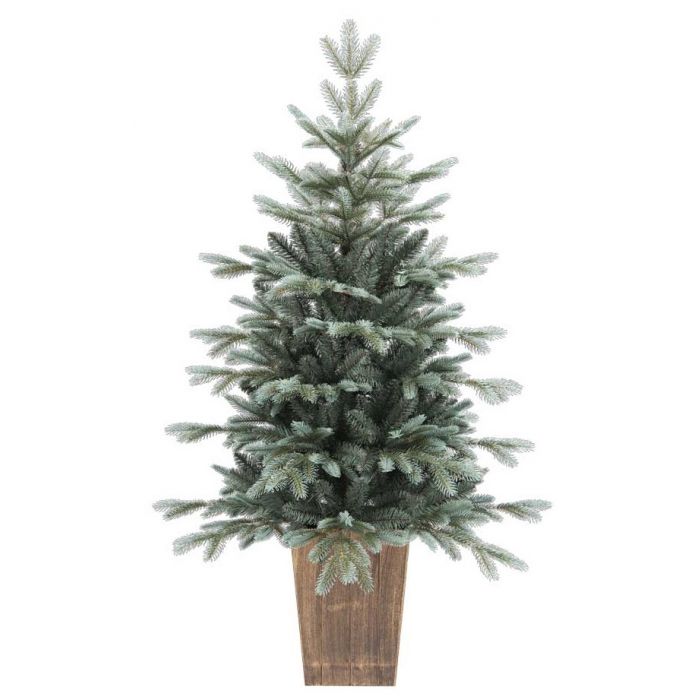 Albero Natale Argentato cm 150 PE+PVC con Vaso Quadro