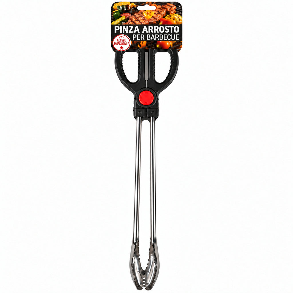 Pinza arrosto per barbecue in acciaio inox