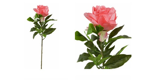 Peonia artificiale colore rosa con petali e foglie real-touch h 72 cm - JJ-REAL-PEONIA-PINK