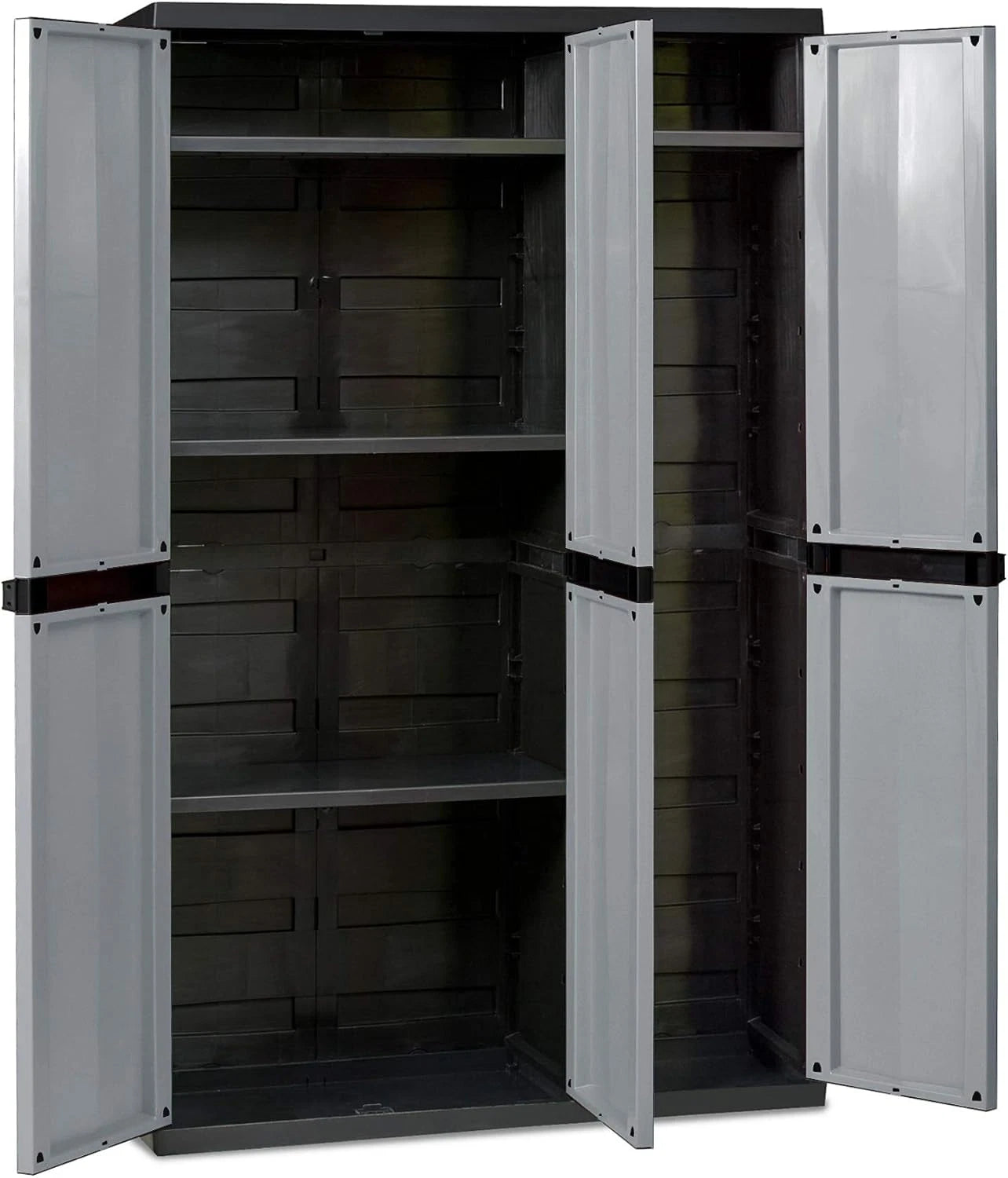 Armadio bios Midi Da Studio Con 3 Ante E 3 Ripiani, Dimensioni 97X37X165H.GRIGIO CHIARO
