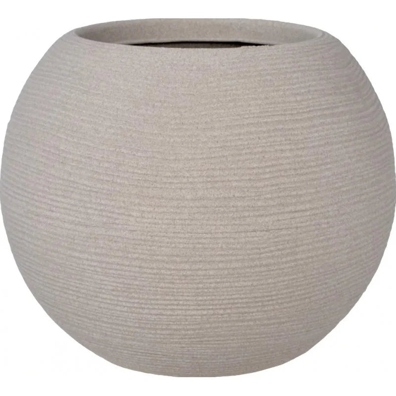 VASO SFERA RIGATA SHABBY CM 50 - M50C Vaso Resina Interno