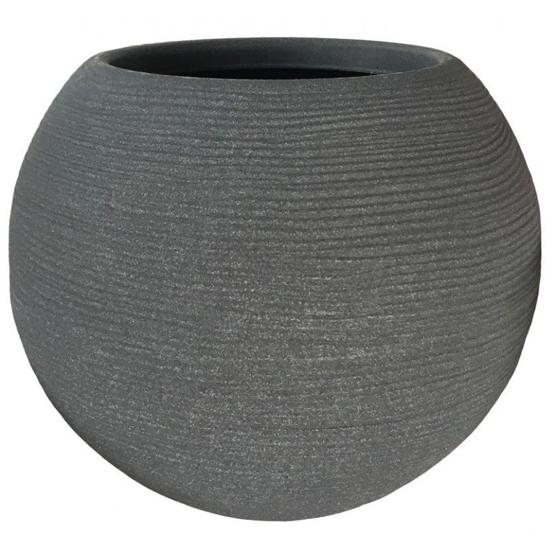 VASO SFERA RIGATA SHABBY CM 40 - M40C Vaso Resina Interno