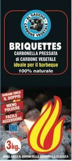 Briquettes di carbonella pressata ideale per il barbeque 3 kg