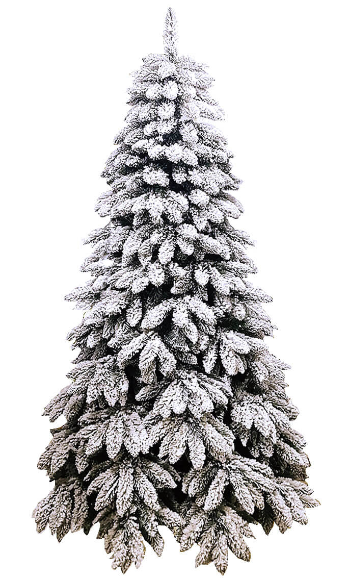ALBERO DI NATALE FLOCCATO N°145  CM.210