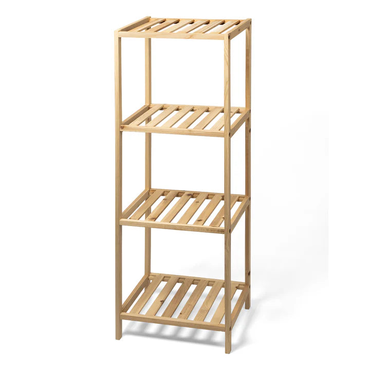 SCAFFALE IN LEGNO 4 RIPIANI 35X30X100CM - GENT636405