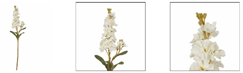 Fiore di Viola a ciocche con ramo color avorio h 65 cm - JJSTL0324-D