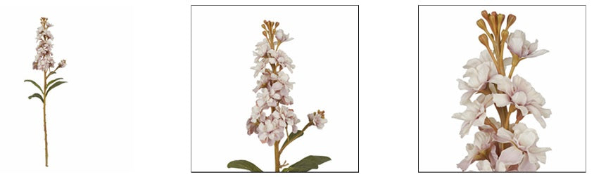 Fiore di Viola a ciocche con ramo color malva h 65 cm - JJSTL0324-B