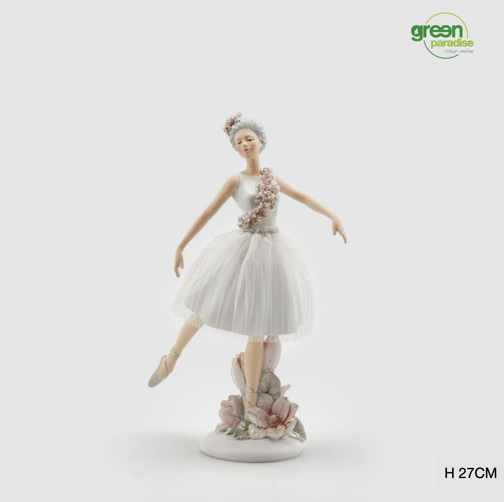 BALLERINA POLY C/MAGNOLIE H 27CM - Green Paradise Napoli